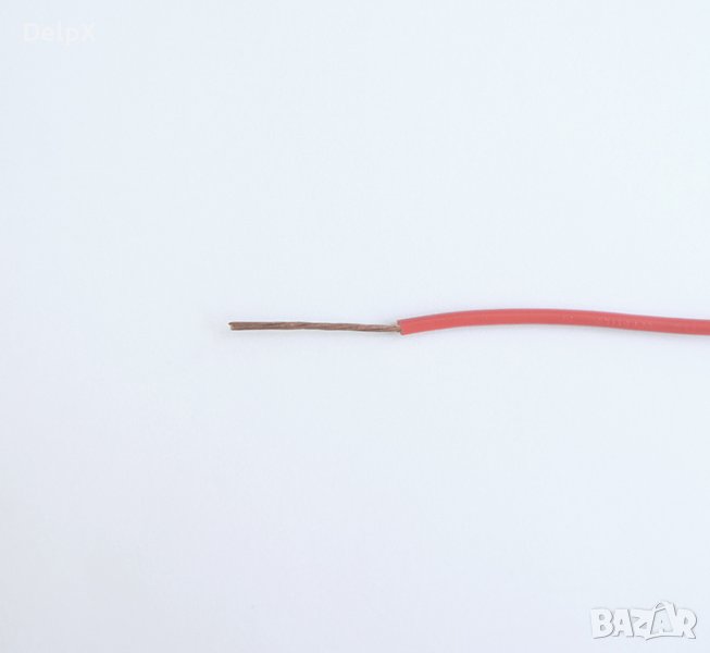 Проводник едножилен червен ПВ А2 1x0,75mm2, снимка 1