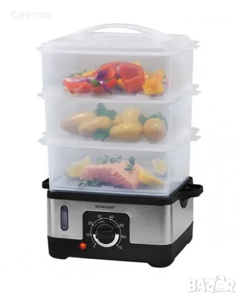 Уред за здравословно готвене на пара Silver Crest. 65лв Нов, в оригинална опаковка, снимка 1