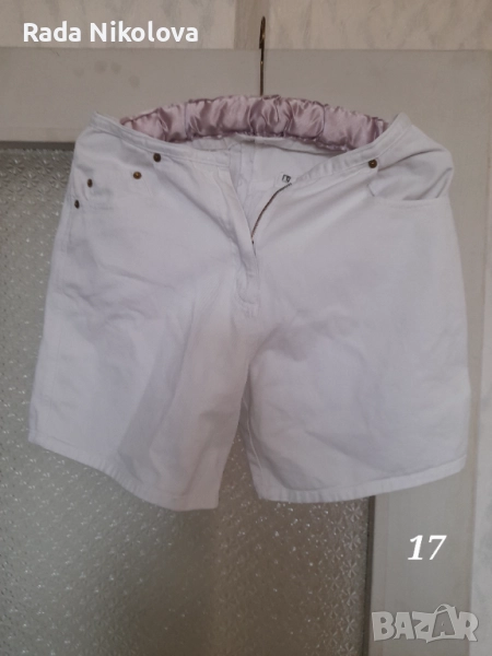 Дамски къси дънкови бели панталонки , снимка 1