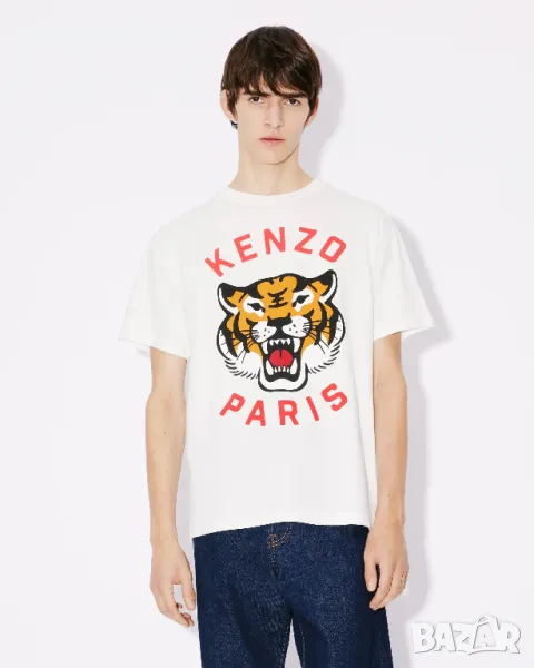 KENZO White Lucky Tiger Logo Print Relaxed Fit Мъжка / Дамска Тениска size M (L), снимка 1