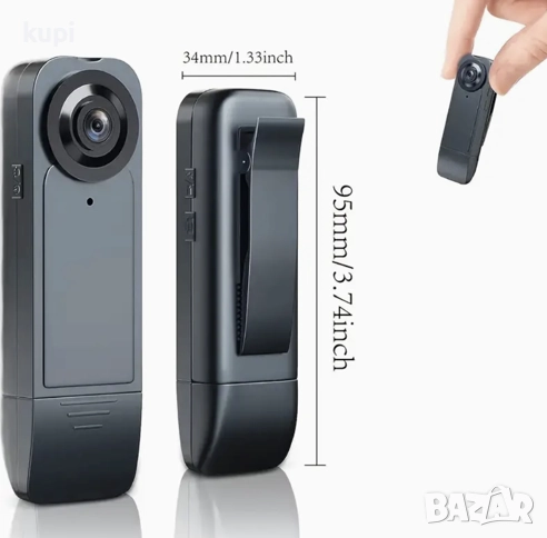 Боди камера + 64 gb microSD карта памет - Full HD, снимка 1