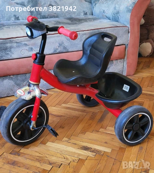 Детска триколка с музика и светлини (фар), снимка 1