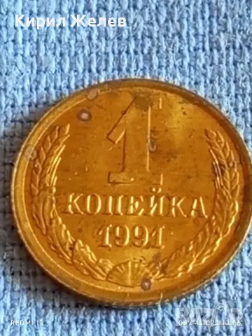 Стара монета 1 копейка 1991г. СССР рядка за КОЛЕКЦИЯ ДЕКОРАЦИЯ 40855