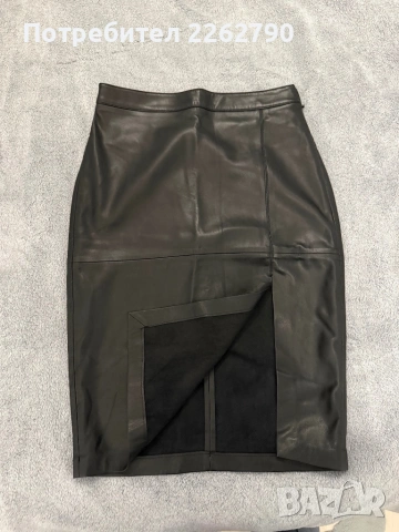 Миди кожена пола Mango S