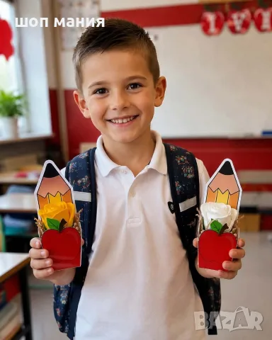 🎒🍎 Символичен подарък за любимите учители!, снимка 3 - Ръчно изработени сувенири - 55921834