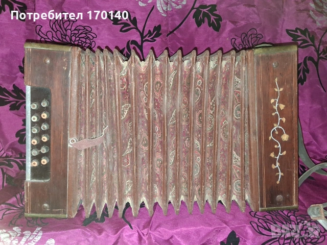 Стар диатоничен акордеон, снимка 3 - Антикварни и старинни предмети - 53994151