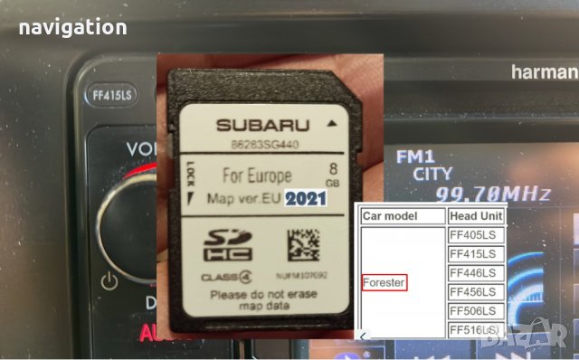 🇧🇬 🇲🇦🇵 2022 SD карта ъпдейт навигация СУБАРУ Subaru Impreza/XV/Forester/Legacy Outback EU/USA, снимка 4 - Аксесоари и консумативи - 31081607