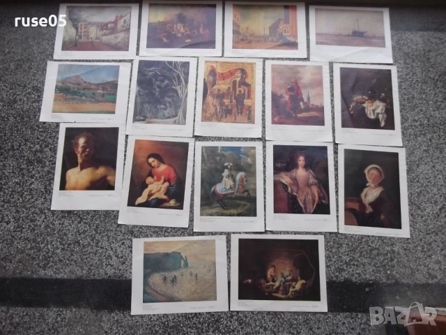 Комплектот 16 бр. репродукции от картинна галерия "Пушкин", снимка 5 - Други - 53934264