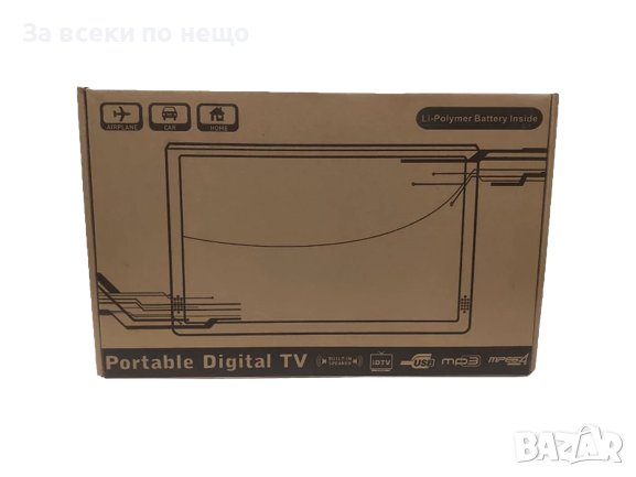 Преносим портативен цифров телевизор PERFECT TV , 12v  220v, снимка 4 - Телевизори - 42791672