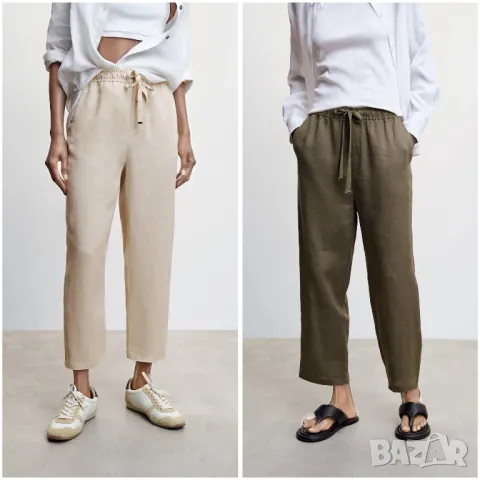 MANGO ленен панталон  два цвята 