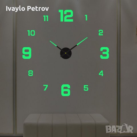 Луминисцентен стенен часовник римски/арабски цифри, снимка 7 - Стенни часовници - 38081235