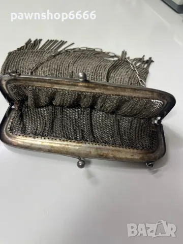 Антична метална чантичка сребро и алпака, снимка 4 - Колекции - 49206272