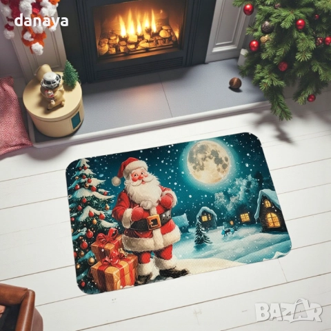 6129 Коледна постелка за врата Дядо Коледа, 55x36 cm, снимка 3 - Декорация за дома - 51888364