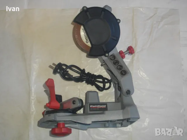 85W Ф108мм Немска оригинална ЕЛЕКТРИЧЕСКА МАШИНА ТОЧЕНЕ ЗАТОЧВАНЕ ВЕРИГИ Почти нова Pattfield PE-SKS, снимка 2 - Други инструменти - 47691139
