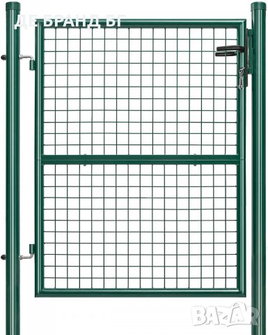 Градинска врата (единична), 105 х 166 см, зелена GN17GD02, снимка 5 - Огради и мрежи - 35618309