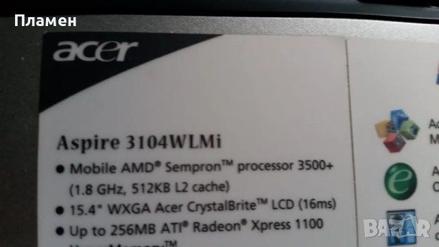 Лаптоп Acer Aspire 3104 WLMi , снимка 2 - Лаптопи за дома - 48427162