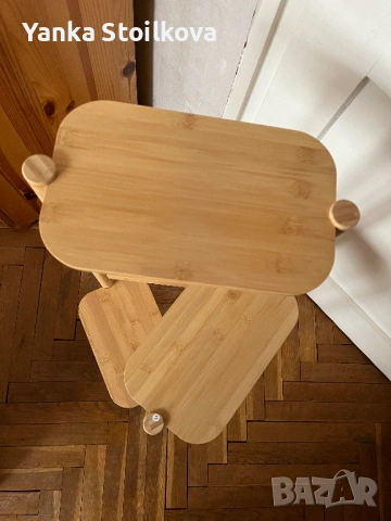 Продавам дървена стойка за цветя на 3 нива, снимка 3 - Други - 53199103