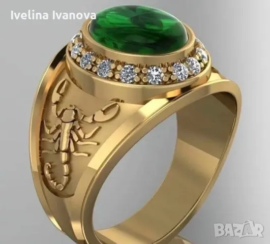 Страхотен мъжки пръстен Скорпион