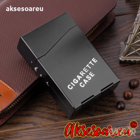 Нова стандартна кутия за цигари метална цигарена табакера 80 мм с копче и пружина модна стилна за по
