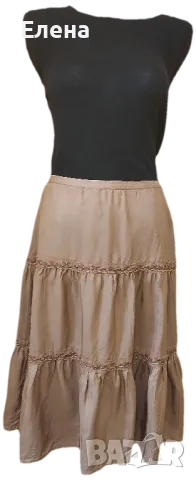 Пола b.uoung.100%коприна. размер S, снимка 3 - Поли - 50207372