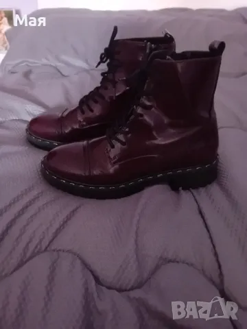 Боти от естествена кожа, снимка 2 - Дамски боти - 47321412