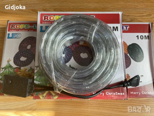 Коледни лампички /лента/ LED - 10 метра, снимка 4 - Лед осветление - 48009428