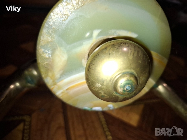 Стара месингова поставка с три крака, снимка 7 - Антикварни и старинни предмети - 51583134