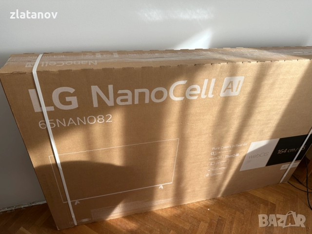 Чисто нов LG 65NANO82 модел 2025, неразопакован, с 2 години гаранция
