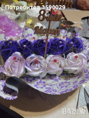 Сапунени цветя, снимка 8 - Изкуствени цветя - 39946525