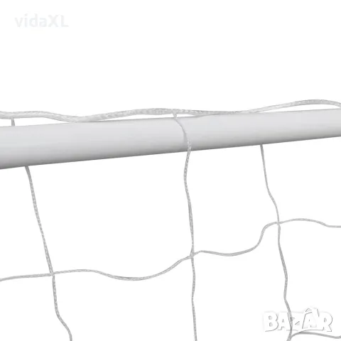 vidaXL Футболни врати с мрежи, стомана, 2 бр, 240x90x150 см, снимка 3 - Футбол - 56146532
