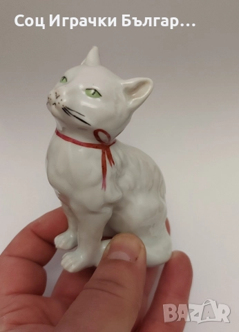 Стара Българска Порцеланова Фигура Коте, снимка 6 - Колекции - 52936454