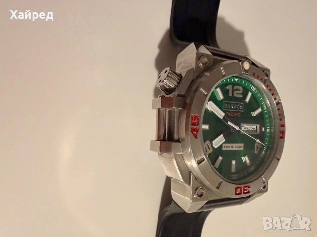 Мъжки Часовник BARBOS Pacific 1000M diver/дайвър, снимка 4 - Мъжки - 53977858
