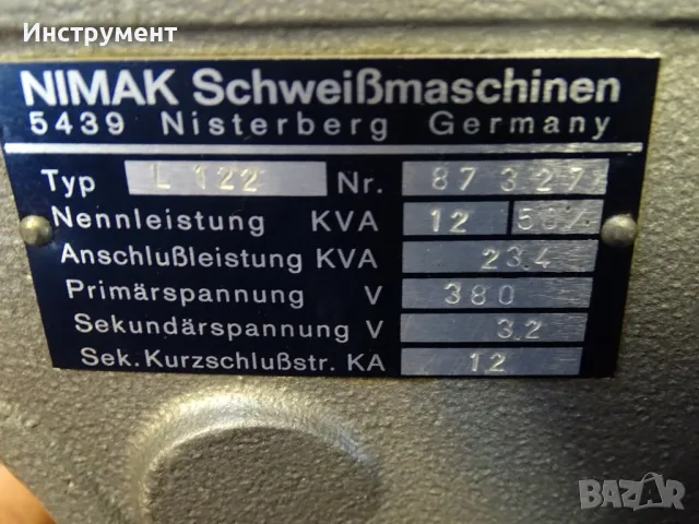 Апарат за точково заваряне NIMAK Typ L122 Punktsvets 380V Spot Welding, снимка 18 - Други машини и части - 49929641