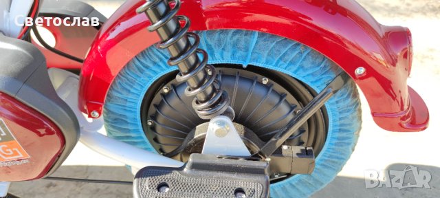 Електрически скутер бордо цвят 350 вата безчетков мотор, снимка 8 - Велосипеди - 31488632