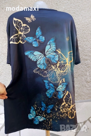 4XL Нова блуза с пеперуди , снимка 6 - Тениски - 51841041