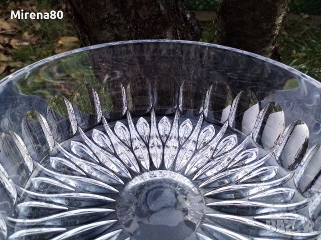 Немска кристална фруктиера, снимка 3 - Чинии - 52940759