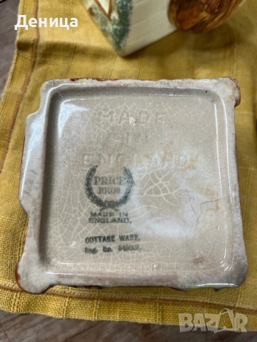 Страхотните английски къщички♥️  Чайник-23/ 15 см с чучур и дръжка Кафява захарница-10.5/8.5 см Жълт, снимка 10 - Други - 53253297