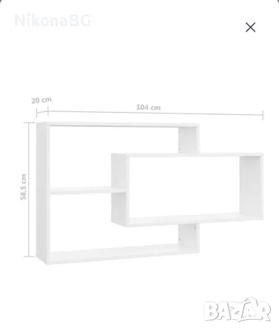 Стенен рафт, етажерка, снимка 3 - Етажерки - 56537016