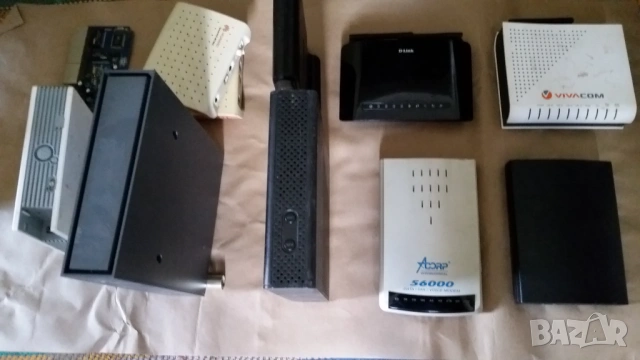 осем ADSL рутери и два модема
