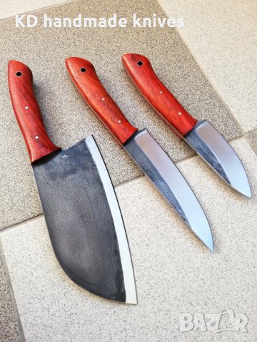 Кухненски СЕТ ръчно изработен от KD handmade knives ловни ножове, снимка 2 - Други - 33755251