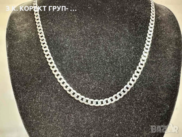 Сребърен синджир 925, 24,35гр, снимка 5 - Колиета, медальони, синджири - 51004280