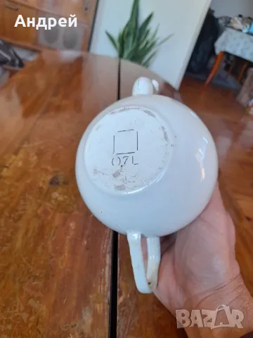 Стар емайлиран чайник #31, снимка 6 - Други ценни предмети - 48015825