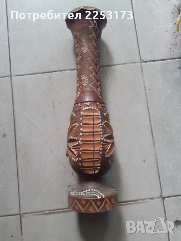 Румънска ваза 50см с дърворезба,лакирана, снимка 5 - Декорация за дома - 36246850