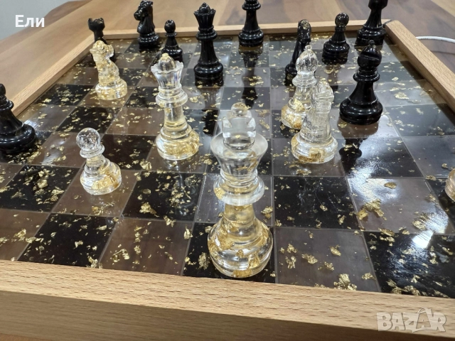 Ръчно изработен светещ шах, снимка 5 - Шах и табла - 52594899