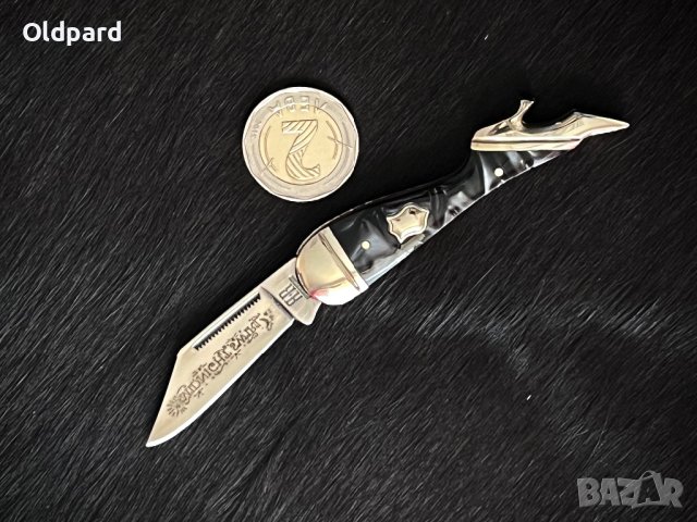 Колекционерски, удобен сгъваем джобен нож Small Leg Knife Midnight. RR960, снимка 5 - Ножове - 42905916