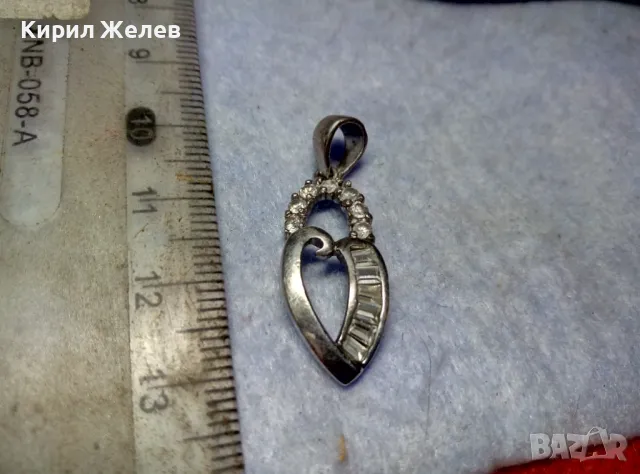 РАЗКОШЕН СКЪПОЦЕНЕН СРЕБЪРЕН МЕДАЛЬОН СРЕБРО 925 с БЯЛА ПОЗЛАТА ФАСЕТИРАН МОЙСАТИН и ЦИРКОНИ 19417, снимка 7 - Колиета, медальони, синджири - 49682618