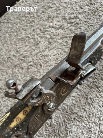 Стара кремъчна пушка от 19 век, снимка 4 - Антикварни и старинни предмети - 53933931