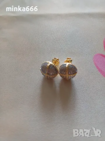 Красиви златни обеци., снимка 2 - Обеци - 49826947