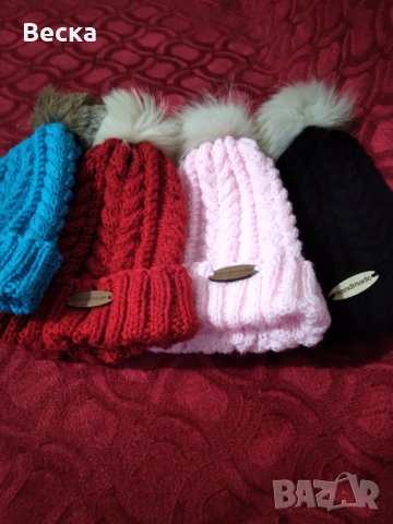 Плетена шапка , снимка 6 - Шапки - 39164360