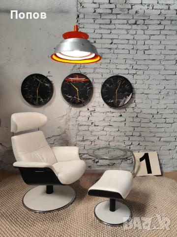 Кожено шведско релакс кресло Conform, снимка 10 - Дивани и мека мебел - 56450676